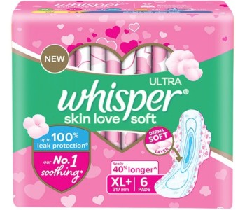 WHISPER ULTRA SOFT PINK XL+ 6PADS